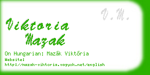 viktoria mazak business card